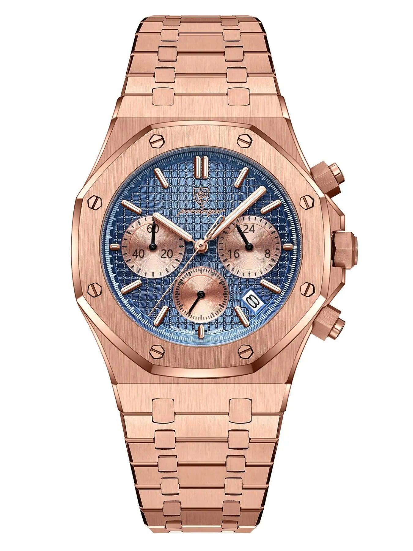 Men'S Business Fashion round Dial Quartz Watch, Fashion Waterproof & Luminous Watch with Date Feature, Trendy All-Match & Exquisite Watch for Birthday Gift with Box, Business Fashion Watches
