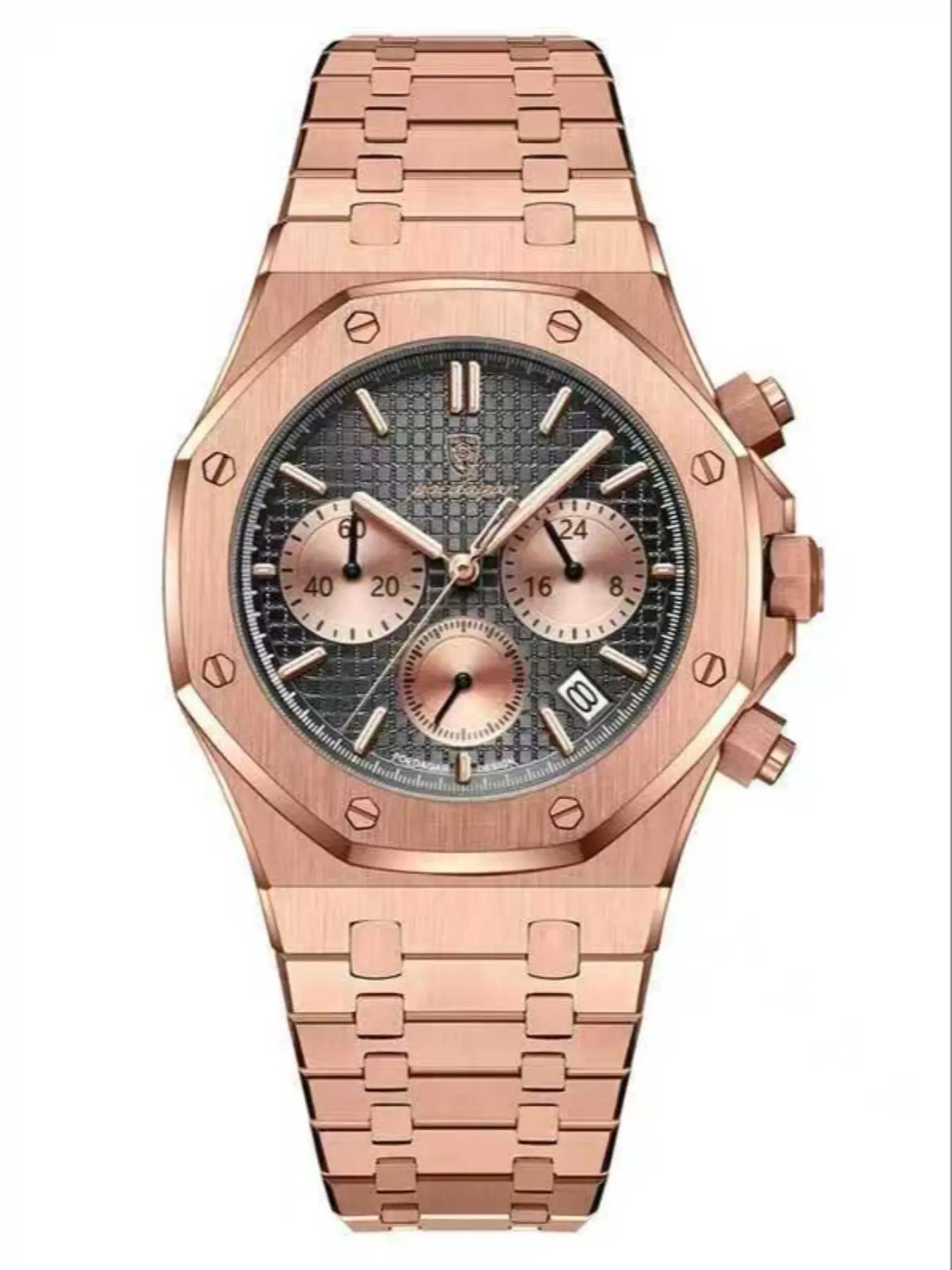 Men'S Business Fashion round Dial Quartz Watch, Fashion Waterproof & Luminous Watch with Date Feature, Trendy All-Match & Exquisite Watch for Birthday Gift with Box, Business Fashion Watches