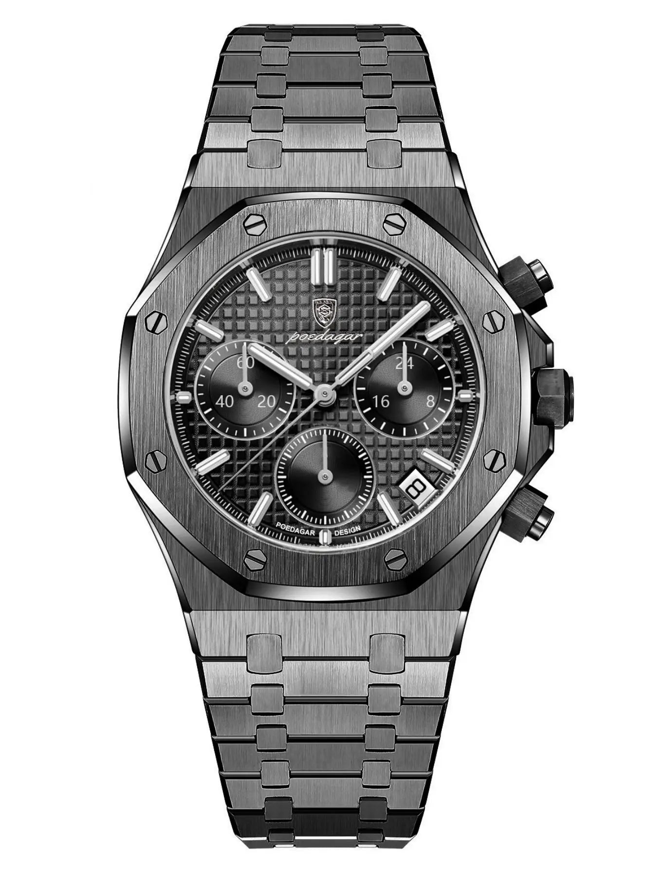 Men'S Business Fashion round Dial Quartz Watch, Fashion Waterproof & Luminous Watch with Date Feature, Trendy All-Match & Exquisite Watch for Birthday Gift with Box, Business Fashion Watches