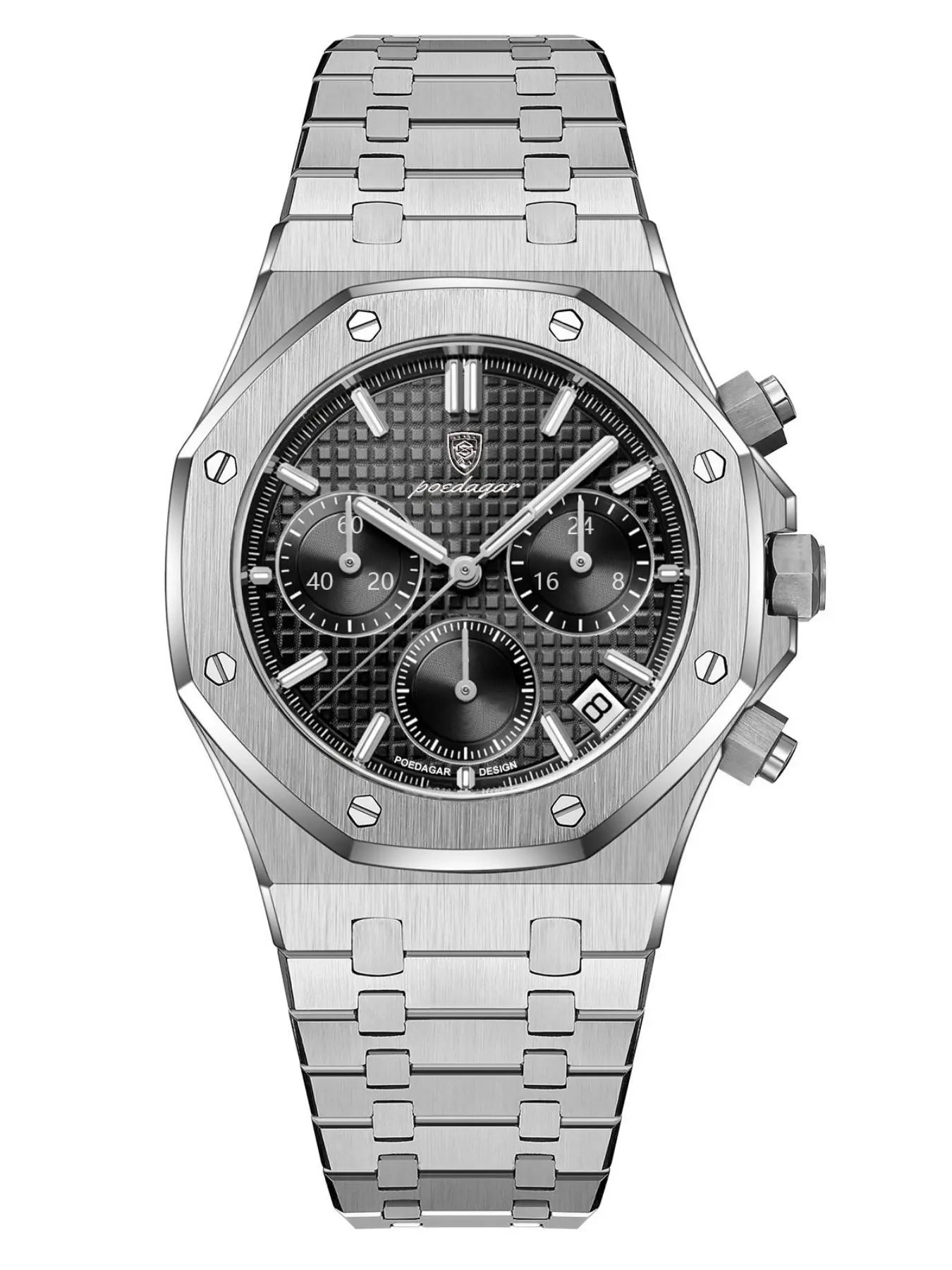Men'S Business Fashion round Dial Quartz Watch, Fashion Waterproof & Luminous Watch with Date Feature, Trendy All-Match & Exquisite Watch for Birthday Gift with Box, Business Fashion Watches