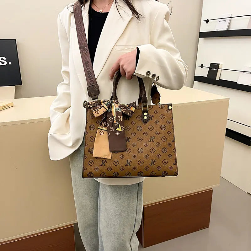 2026 New One-Shoulder Commuter Practical Light Luxury European Station Large Capacity Hand-Held Tote Bag Female Length12.2In Width 4.72In Height9.84In