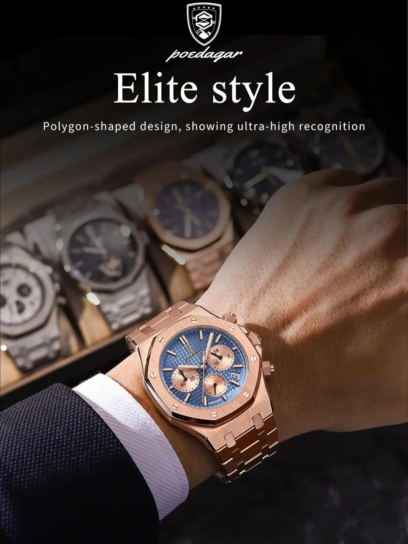 Men'S Business Fashion round Dial Quartz Watch, Fashion Waterproof & Luminous Watch with Date Feature, Trendy All-Match & Exquisite Watch for Birthday Gift with Box, Business Fashion Watches
